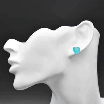 

Luxury Dichroic heart is optional Earrings For Women Shiny Crystal Wedding Jewelry Elegant