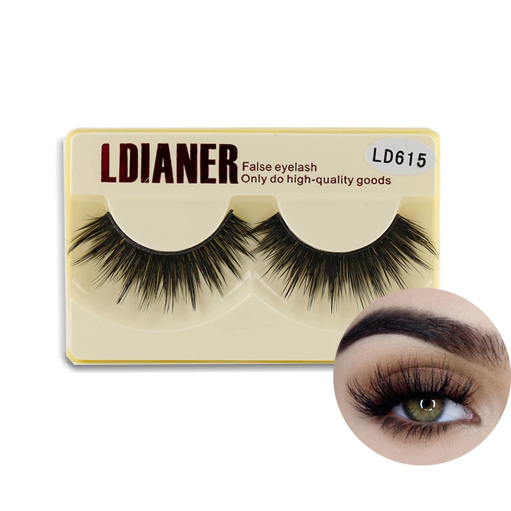 1 Pairs Natural False Eyelashes Long Thick Sparse Cross Eye Lashes