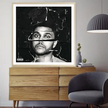 

The Weeknd Beauty Behind The Madness Art Canvas Poster Music Album Poster Wall Pictures for Living Room No Frame