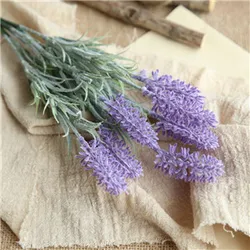 Elegant Lavender Faux Flower Bouquet - Premium Lifelike Decor for Home, Wedding, and DIY Projects (Set of 3) (PURPLE)