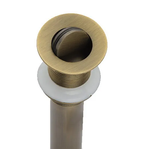 Vintage Antique Brass Flip Top Bathroom Basin Sink Drain Without Overflow Csd006in Drains from