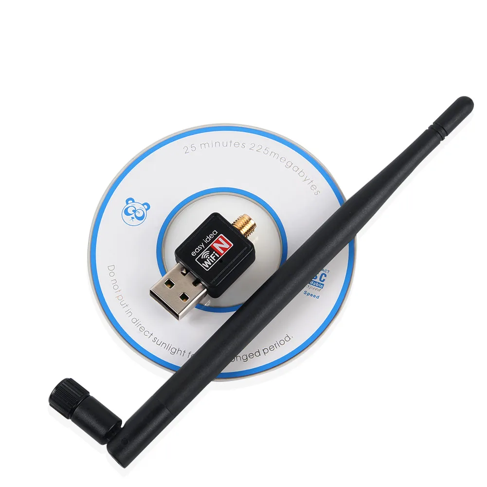 USB WiFi адаптер 150 Мбит/с 5dBi ПК Dongle Wi Fi антенна приемник мини Ethernet беспроводная