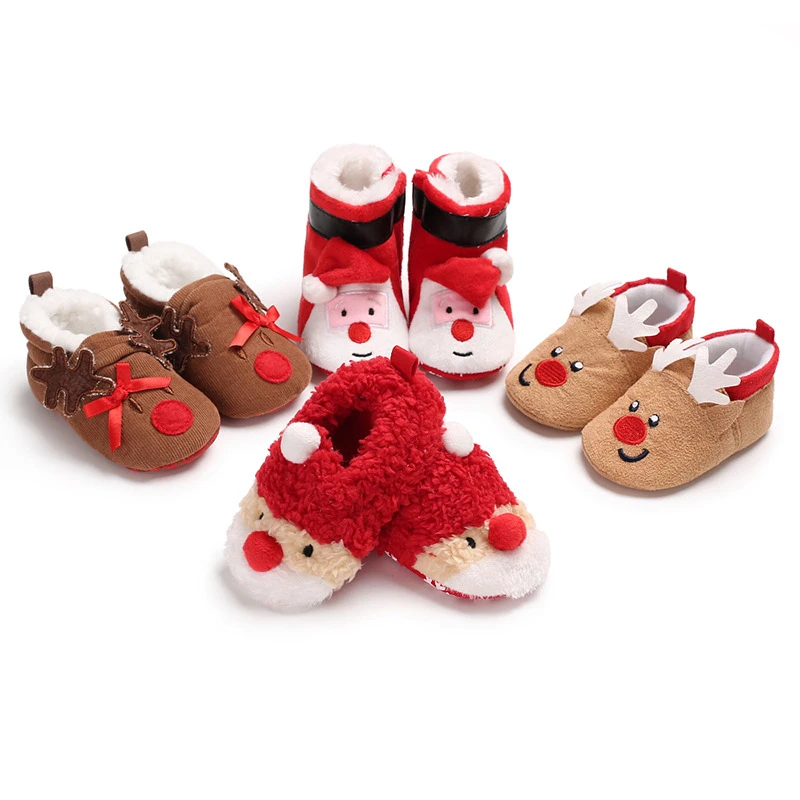 

Christmas Baby Girls Boys Shoes Winter Warm Boots Newborn Infant Toddler Baby Soft Shoes Xmas Gifts