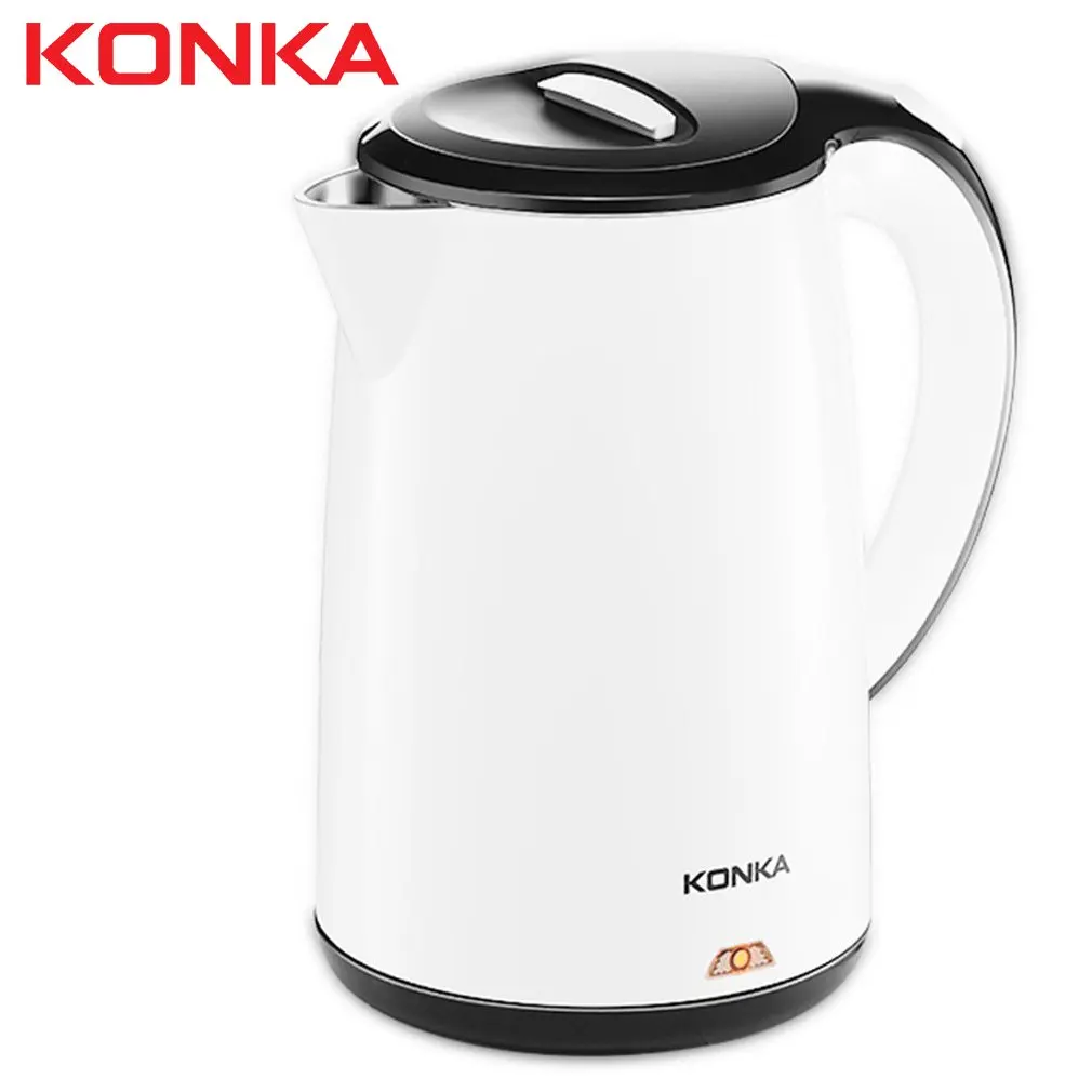 

Stainless Steel Electric Water Kettle High Power Double Layers Scald Proof Kettle Auto-off Quick Electric Boiling Pot