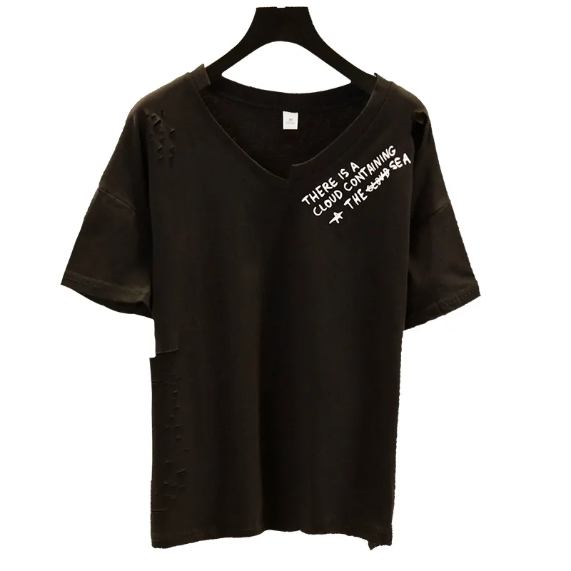 

Korean version of summer short-sleeved T-shirt women's pure cotton 2019 loose female student clothing harajuku womens clothing