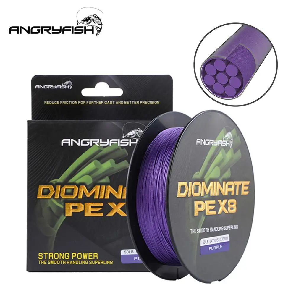 Angryfish Diominate PE X8 рыболовная леска 500 м/547YDS 8 прядей плетеная многонитевая