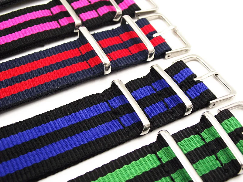 

1PCS High quality 22MM Nylon Watch band NATO waterproof watch strap fashion wach band - 26 color available