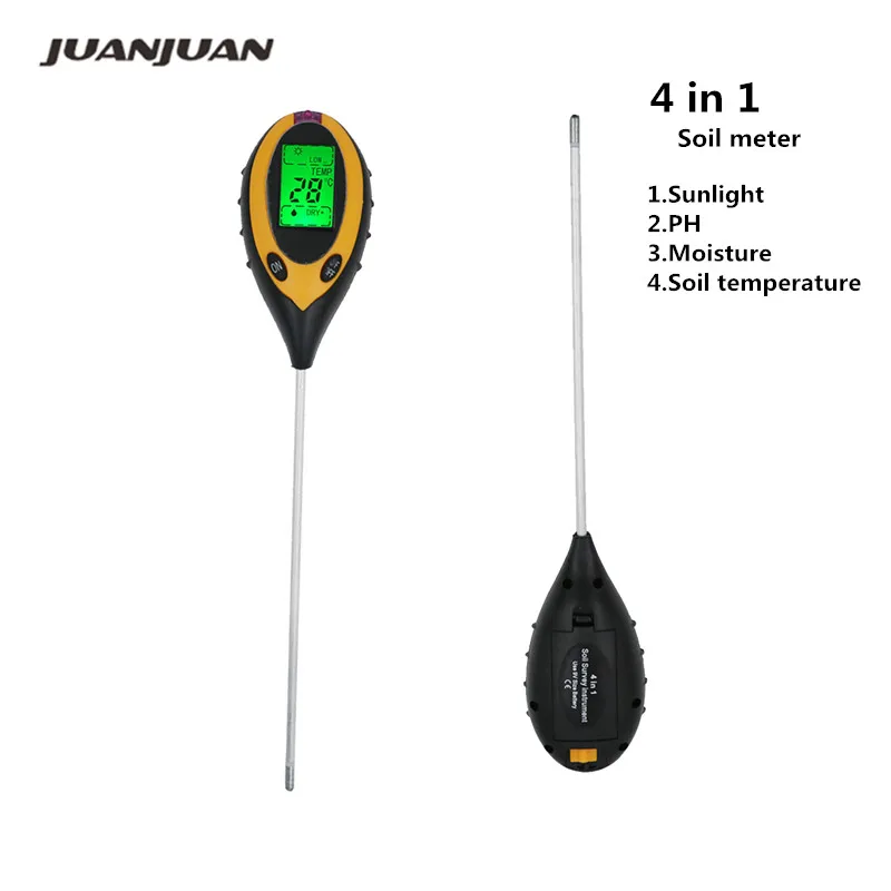 

Soil pH Meter,4 -in-1 Soil Moisture, Soil pH, Sunlight, Temperature Gardening Tool Kits for Lawn, Farm, Garden Plant Care 35%