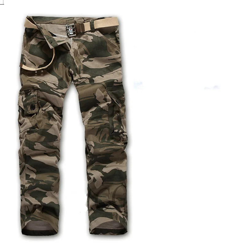 Новое поступление, повседневные мужские свободные длинные камуфляжные брюки-карго с несколькими карманами, брюки, комбинезоны - Цвет: K4  tumicai