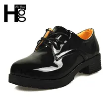 HEE GRAND 2016 Vintage Round Toe Women Oxfords Flat Shoes Korean PU Leather Platform Women Shoes Autumn Ankle Boots XWD848