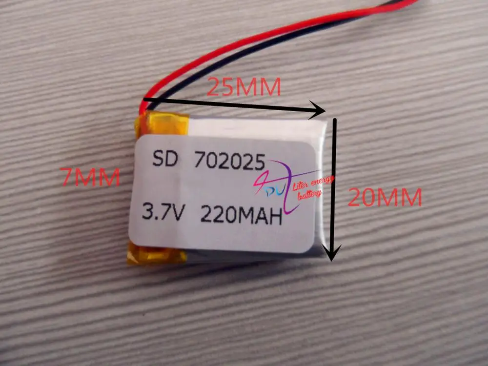 3,7 V полимерная литиевая батарея 702025 MP3 bluetooth-гарнитура беспроводная гарнитура беспроводная мышь 220mAH