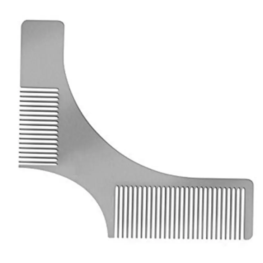 

Stainless Steel Beard Shaping Tool Beard Modeling Template Carding Tool Beard Comb for Men's Shaving