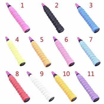 

10pcs/lot Anti-slip Sport Over Grip Sweatband Griffband Tennis Overgrips Tape Breathable Badminton Racket Grips Sweatband