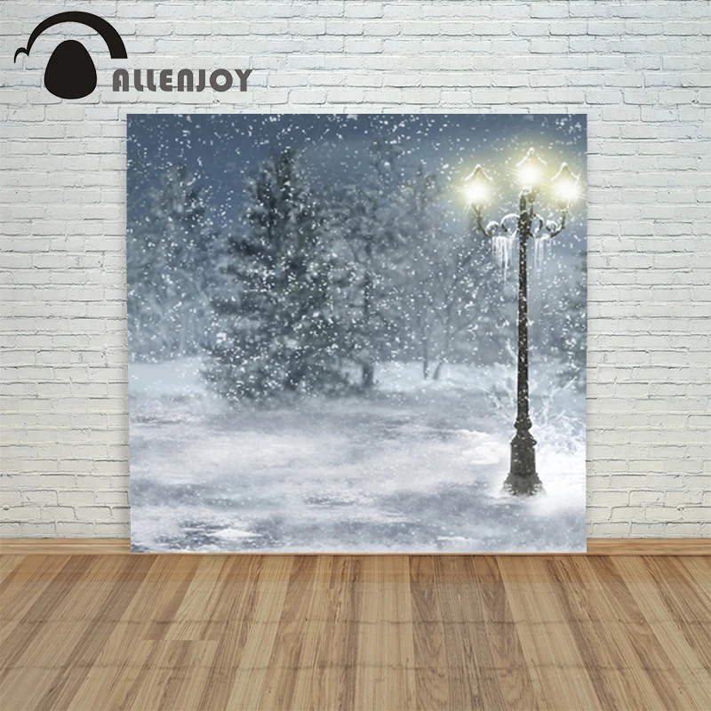 

christmas backgrounds for photo studio Street Lights Cedar Tree White xmas photocall newborns pictures