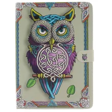 2016 Multifunction Card & ID Holders with tablet cover for Apple ipad pro 9.7″ Flip PU Leather Card holder owl pattern ID card