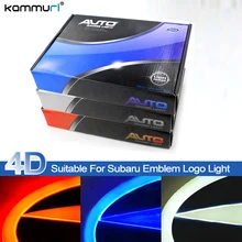 KAMMURI Car Styling 4D Emblema Luz Fria Luz Logotipo para Subaru Forester Legado Impreza Outback Tribeca XV BRZ Logotipo Do Emblema luz