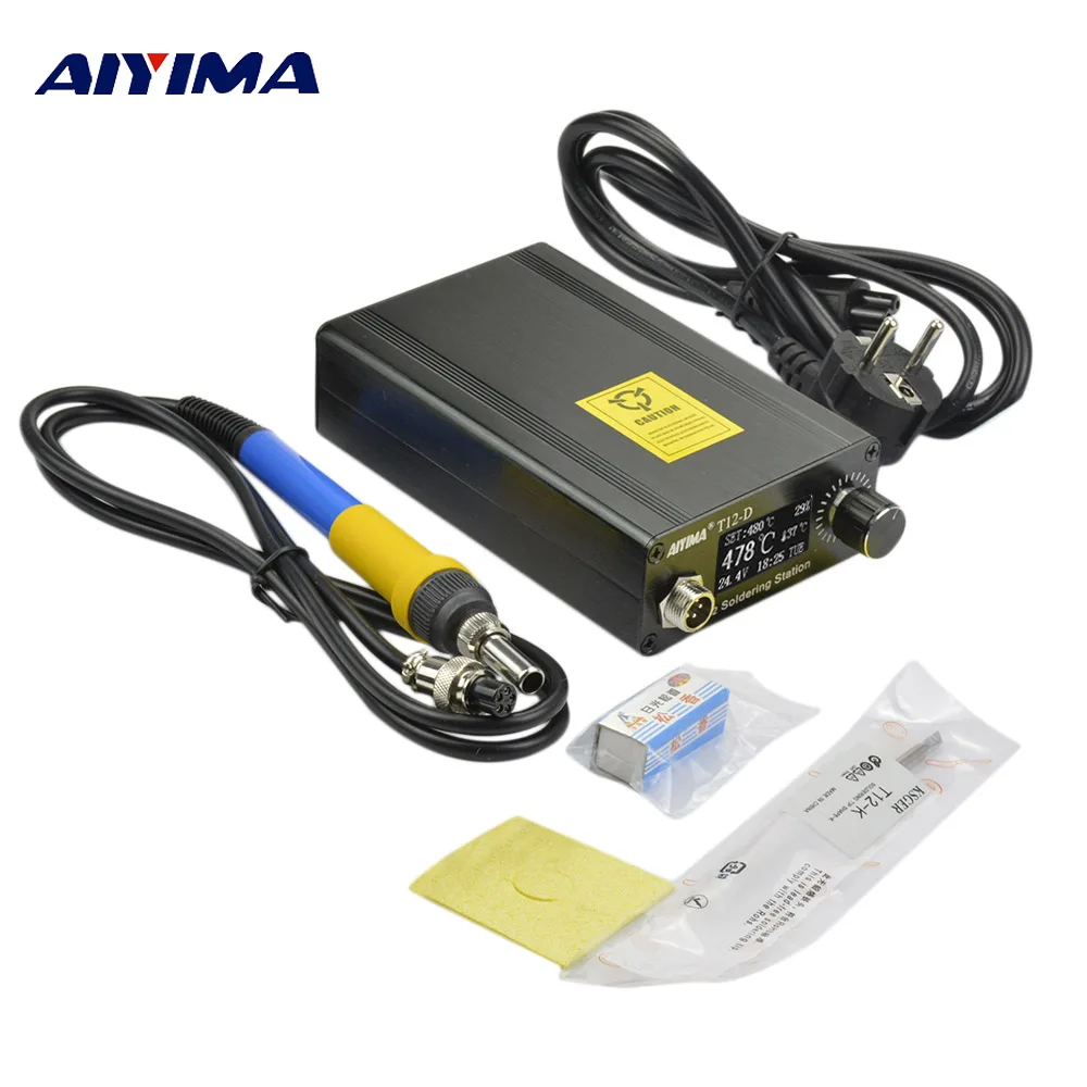 

OLED 110V 220V T12 Digital Soldering Stations estacion de soldadura quick tools solder station electronica soldering iron stand