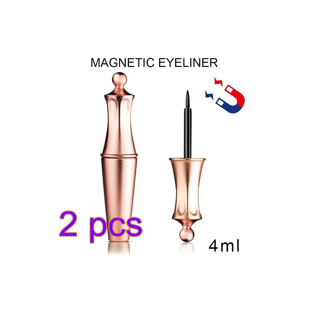 ISEEN магнитные ресницы две пары магнитных ресниц и магнитная подводка для глаз многоразовые натуральные накладные ресницы для макияжа - Цвет: Eyeliner