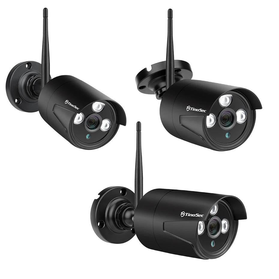 TinoSec 4CH Беспроводной NVR комплект HD 1080P 2 шт 2MP аудио IP камера система безопасности