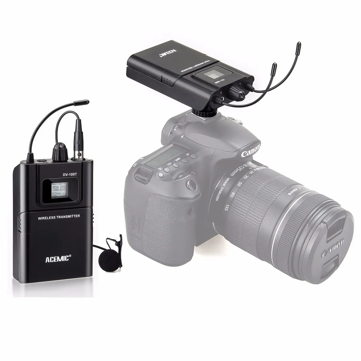 Acemic dv-100 приемник передатчик Mic правда разнообразие интервью Беспроводной микрофон Системы Специально разработанный для DSLR Carema DV