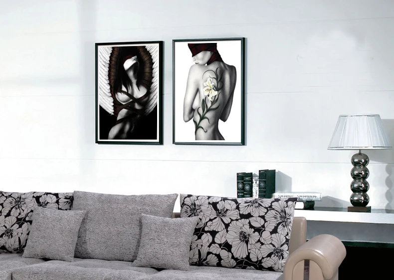 

Портретные картины на холсте без рамки фотообои для девочек с обнаженными и черными волосами