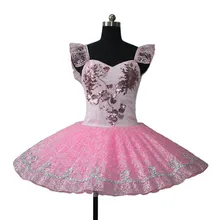 Розовое, белое, для выступлений, беллетная платье-пачка для девочек