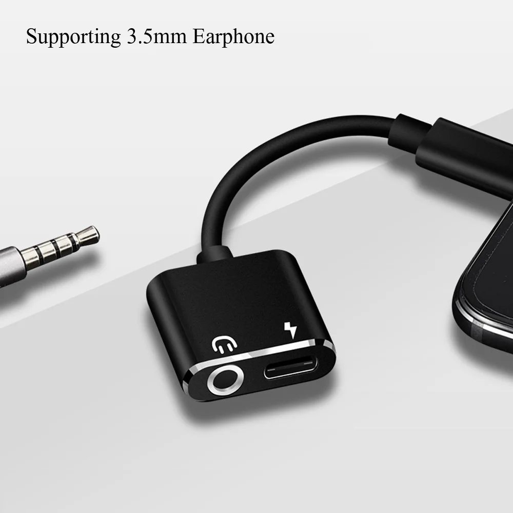 Тип-c до 3,5 мм разъем для наушников Aux адаптер зарядное устройство аудио двойной 2 в 1 конвертер тип-c кабель-Разветвитель для наушников