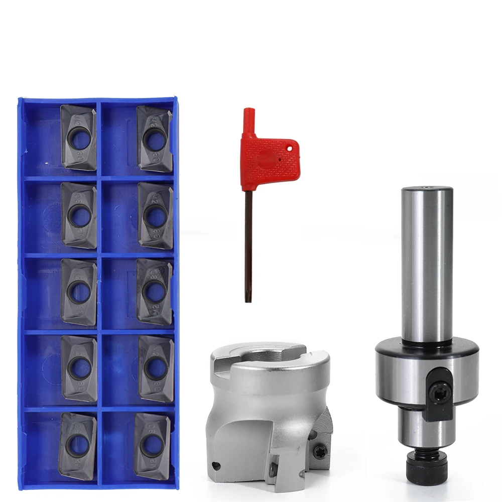 

Milling Cutter Wood Carving Router Bit C3/4-FMB22 Shank Extension Rod 400R-50-22 Face End Mill Cutter 10Pcs APMT1604 Inserts
