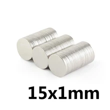 30 шт. N35 15 мм x 1 мм сильные круглые магниты диаметром 15x1 мм неодимовый магнит редкоземельный магнит 15*1 мм