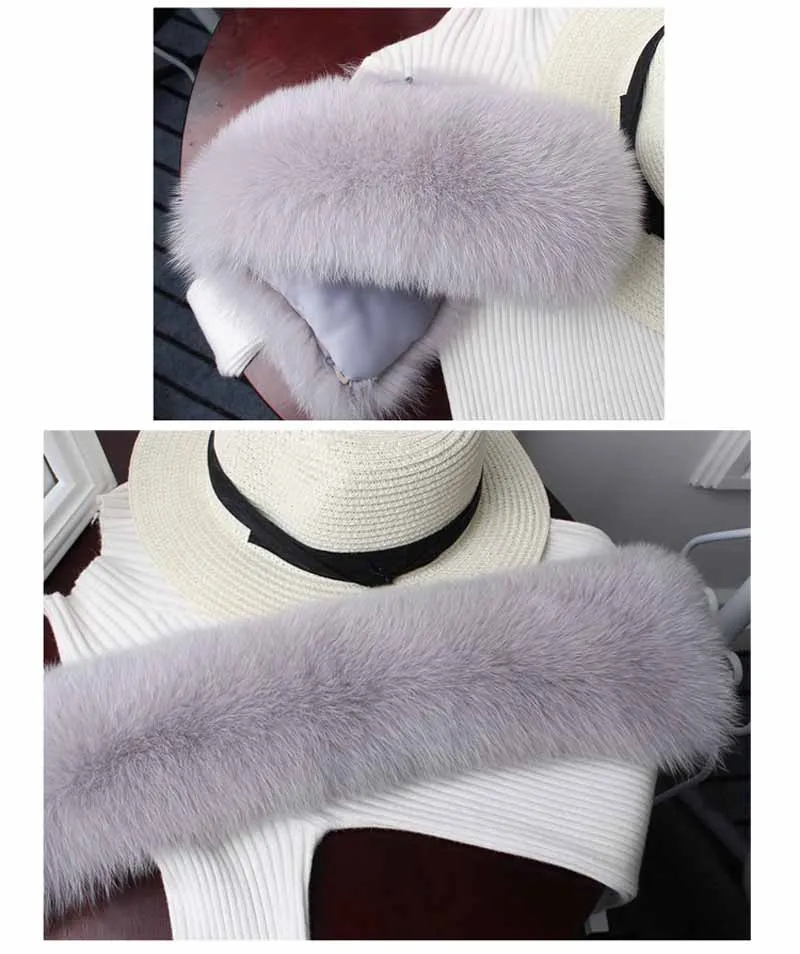 Cheap real fox fur collar