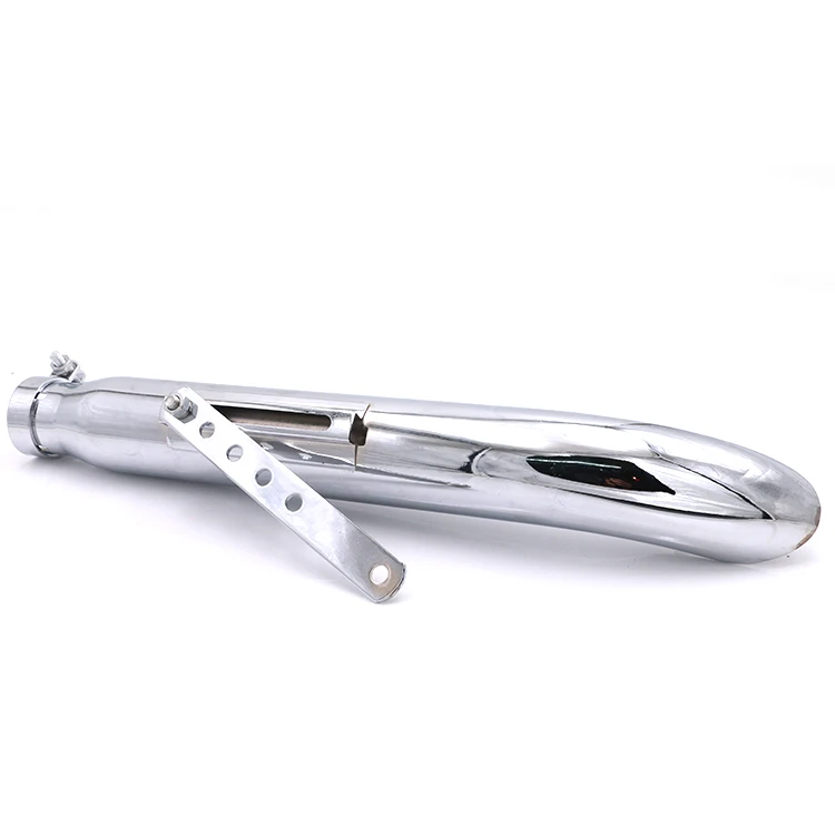 Chrome Turn out Style Slip on Universal Exhaust Muffler For Harley Dyna