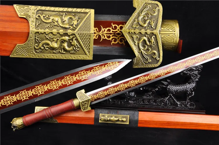 Высококачественный меч Wushu китайский кунг-фу Хань Цзянь ручная работа 1095
