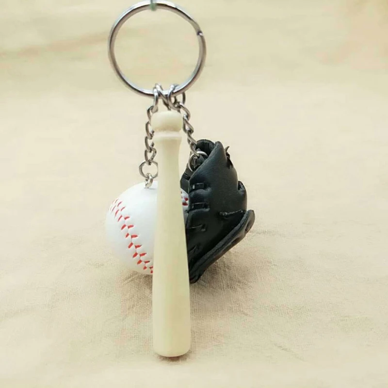 Бейсбол мини сувенир ручной работы Милая база мяч брелок для ключей Спортивная цепь брелок в стиле бейсбола новинка подарок