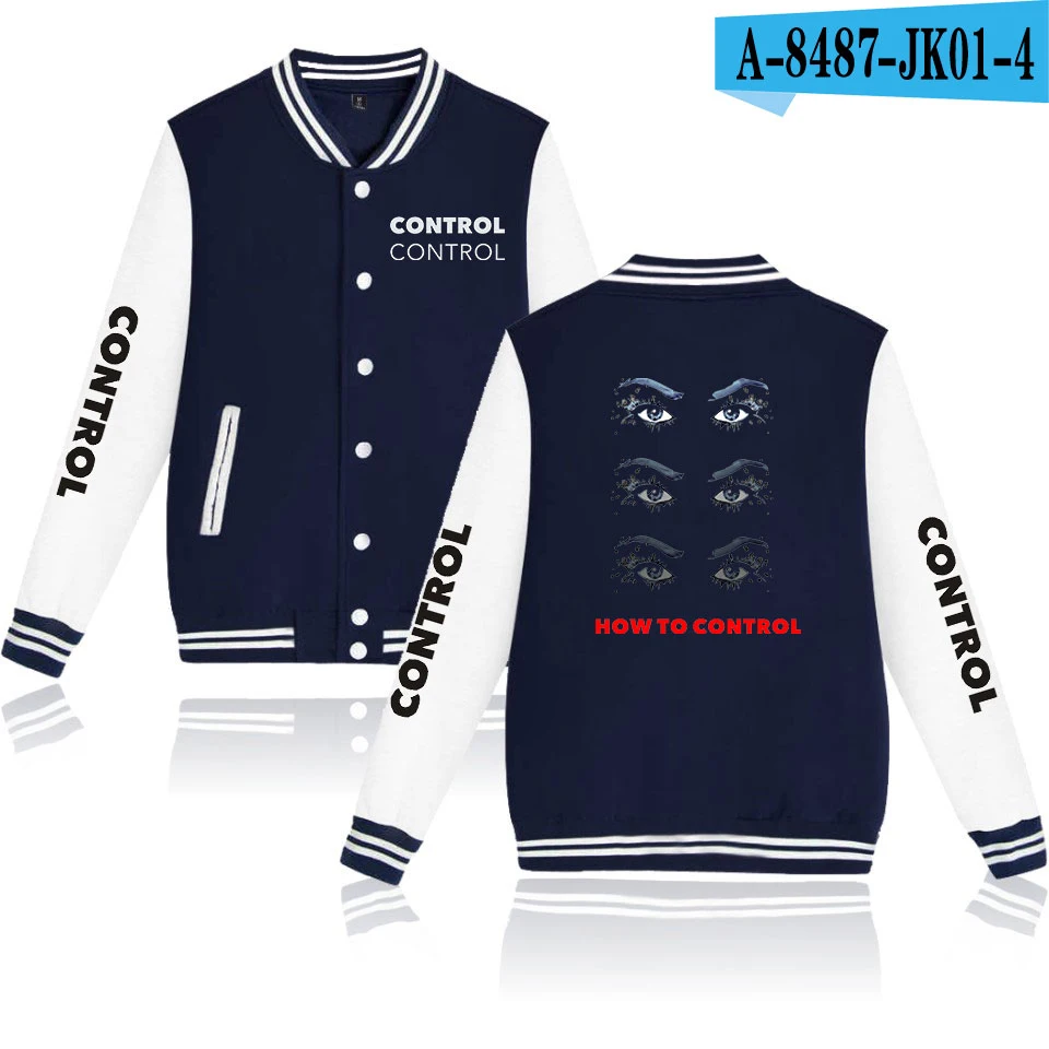Navy blue Камила Кабельо Повседневный принт Рэппер бейсбольная куртка Мужская/Женская Осенняя мода никогда не быть такой же тур-Камила Кабельо куртка - Цвет: Navy blue
