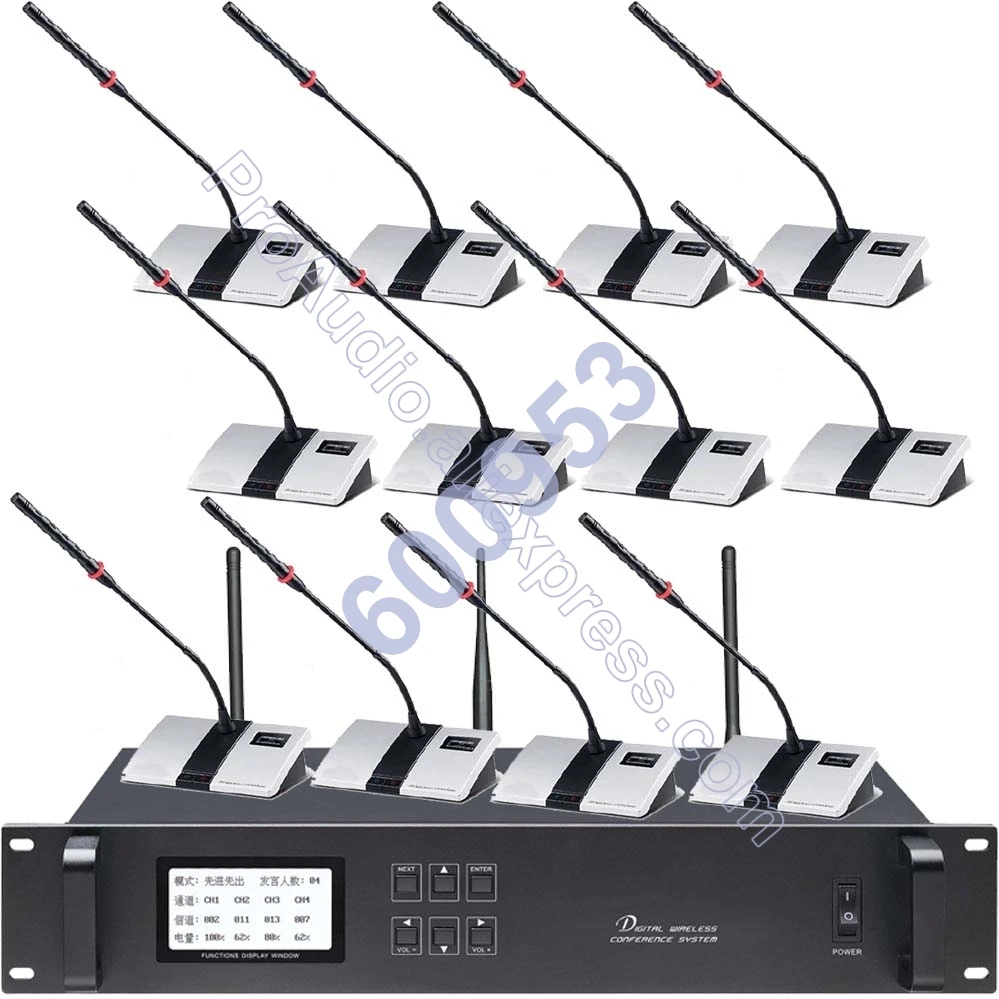 

MICWL Top Digital Wireless Conference System for Large Meeting Room Speak talking Chairman + Delegate Desktop max. 255 unit