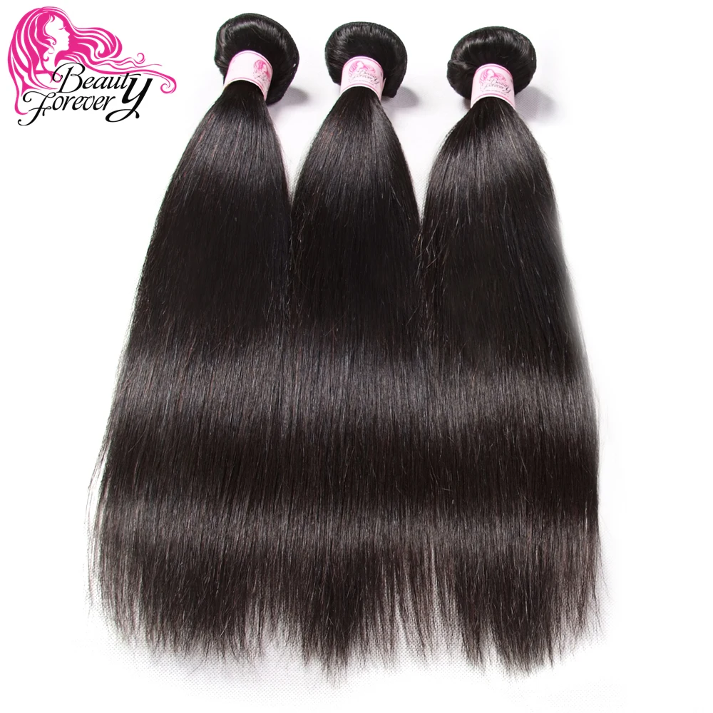 

BEAUTY FOREVER Malaysian Straight Human Hair Weaves 100% Remy Hair Weft 3 Bundles 8-30inch Natual Color Free Shipping