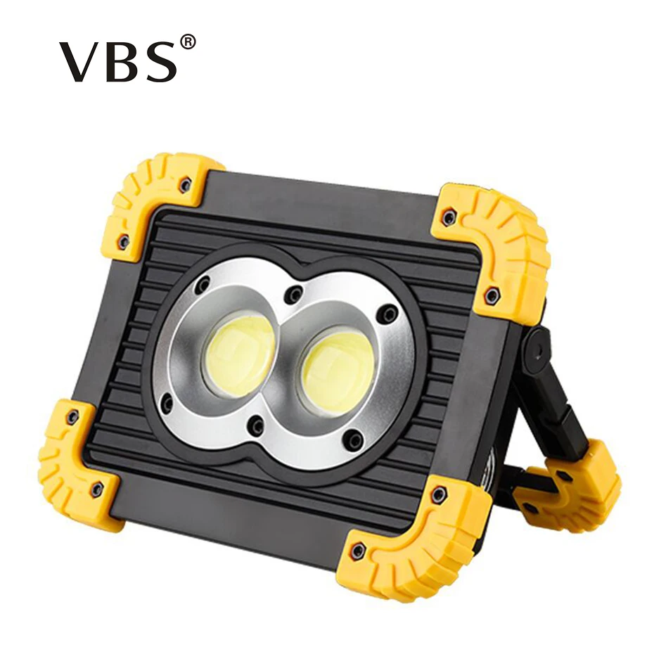 Us 13 21 48 Off Led Flood Light Usb Rechargeable Cob Spotlight Projector Lamp 18650 Battery Ed Cable Portable For Camping Tent In