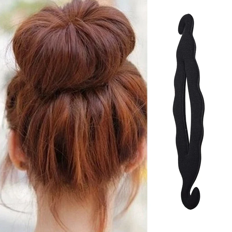 

Women Magic Hair Style Tool Quick Sponge Braiders Hairdisk Donut Maker Fashion Salon Tool Foam Bun Curler Hairstyle Accessories