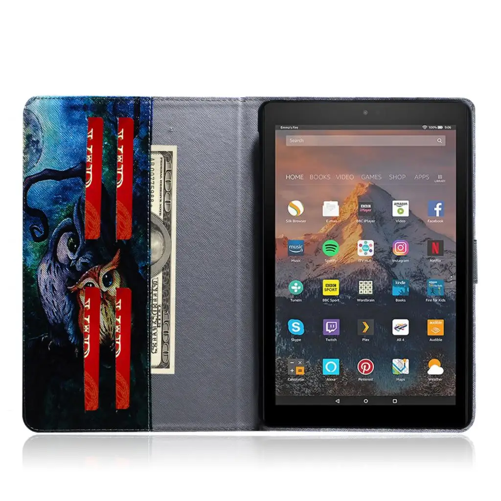 HD10 2017 Capa Fundas панда лев тигр откидной кожаный чехол с подставкой для Amazon Kindle Fire HD 10