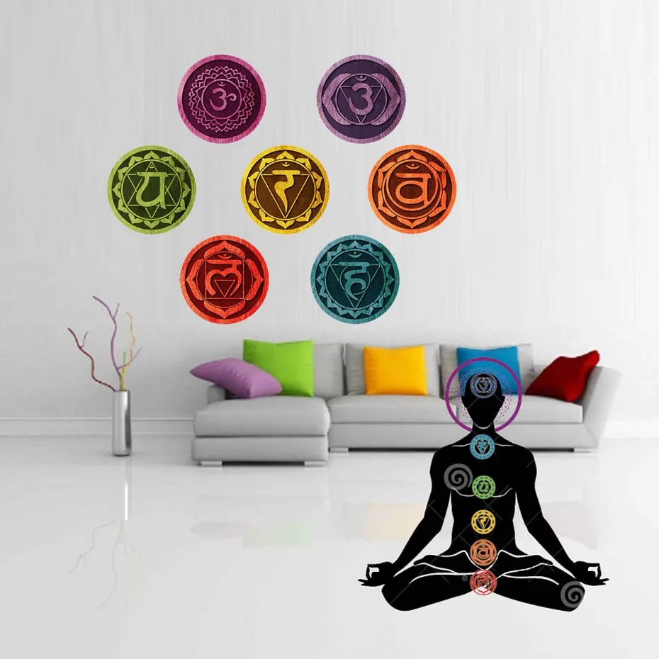 

Yoga Mandala Lotus Flower Wall Decal Vinyl wall Art Home Decor Car Window Poster Sweet Home Door Decal Indian Buddha Pattern Mu