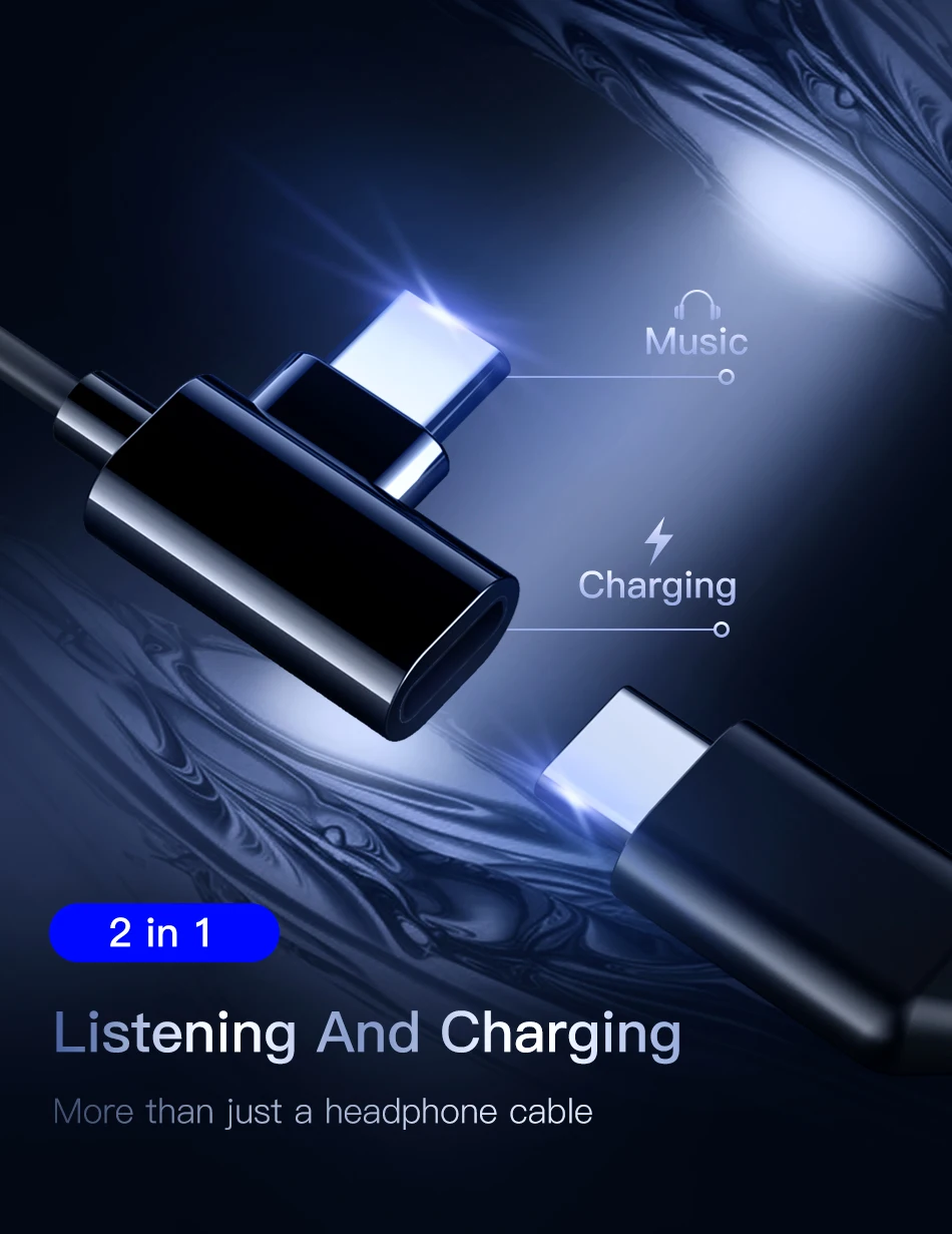 !ACCEZZ 2 in 1 Type C Magnetic Earphone For Xiaomi Samsung Huawei P30 P20 Smart Phone Charger Listening In-Ear Earphones Adapter (6)