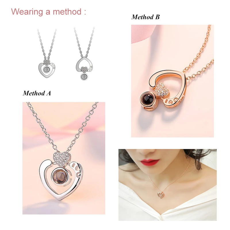 100 language I LOVE YOU pendant necklace 2