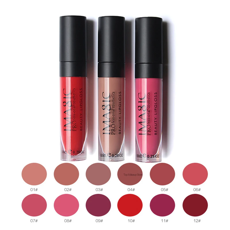 

Lip Gloss Liquid Lipstick Hot Sexy Colors Paint Matte Lipstick Waterproof Strawberry Long Lasting Makeup#
