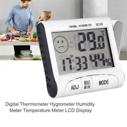Мини-изысканный цифровой погоды Термометр-Гигрометр дома номер Температура метровый крытый ЖК-дисплей Дисплей инструмент
