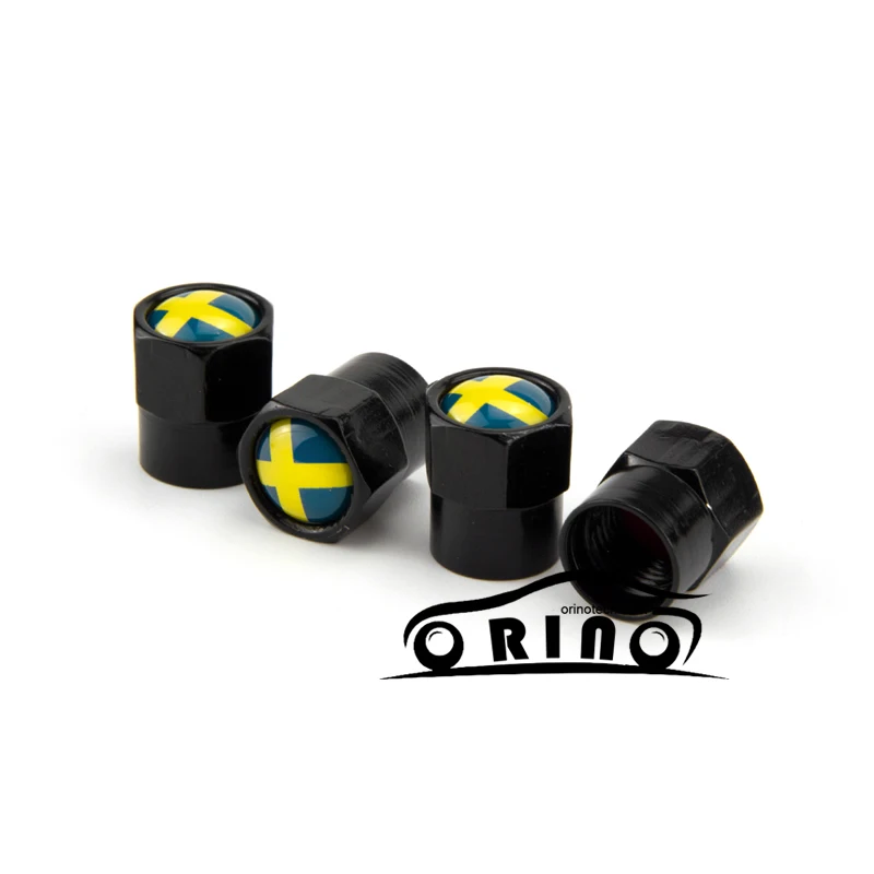 Sweden Flag Tire Valve Cap-1