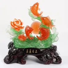 Thriving, год за год больше, чем, Смола Имитация нефрита украшения подарки для дома, удачи и отваги единорог, жаба