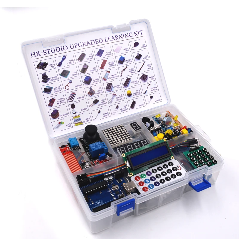 Модернизированная версия стартового набора UNO R3 для Arduino UNO R3 с набором для обучения, поставляется в коробке