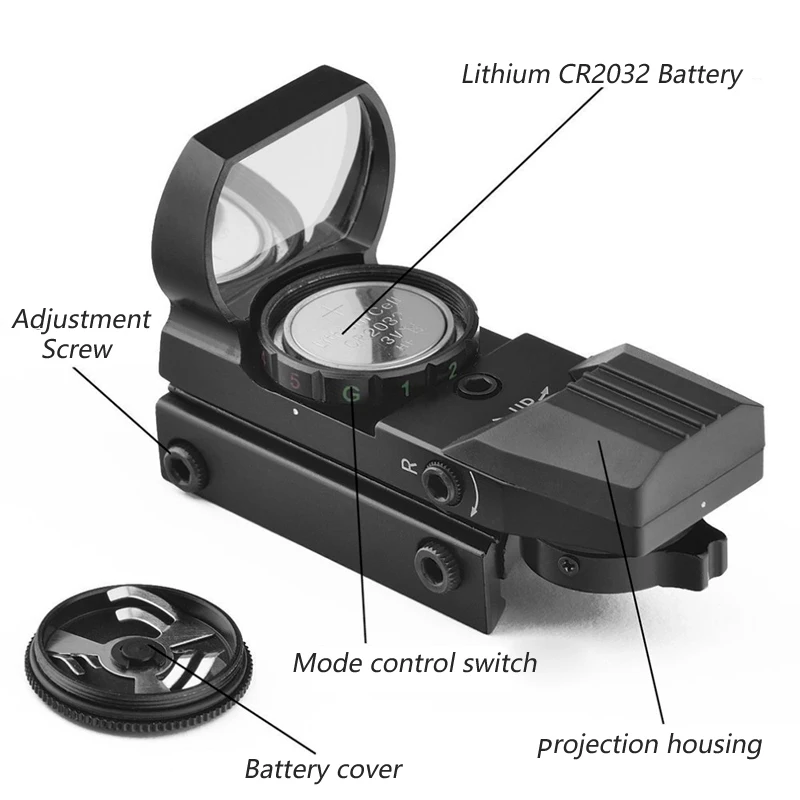 Красный/зеленый точечный прицел для Glock/Handgun Reflex Scope Dot Rail голографический тактический прицел Крепление 11 мм/20 мм страйкбол/Охотничья