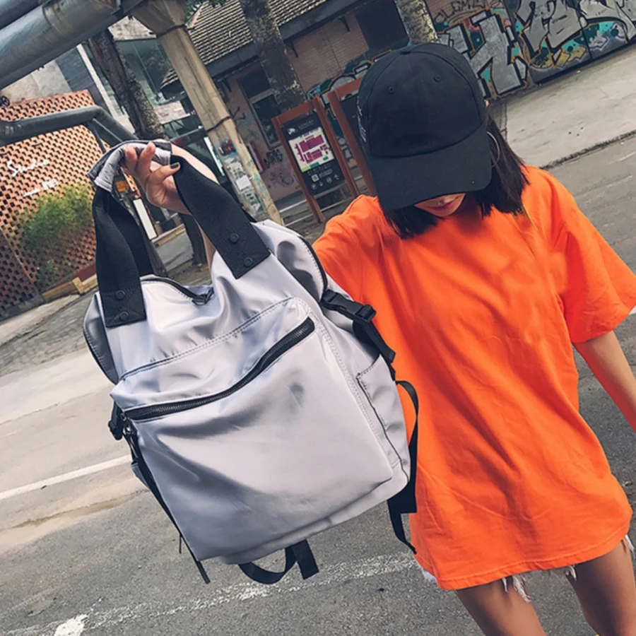  Casual Nylon Waterproof Backpack Women High Capacity Travel Book Bags for Teenage Girls Students Pi - 32949874814