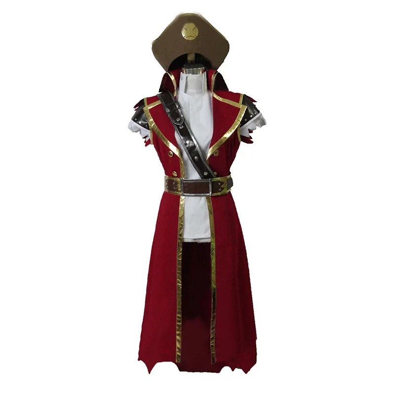 

LOL Gangplank cosplay costume with hat and gloves customize any size 11